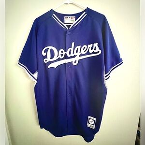 Majestic Dodgers Blue Cool Base Training Jersey